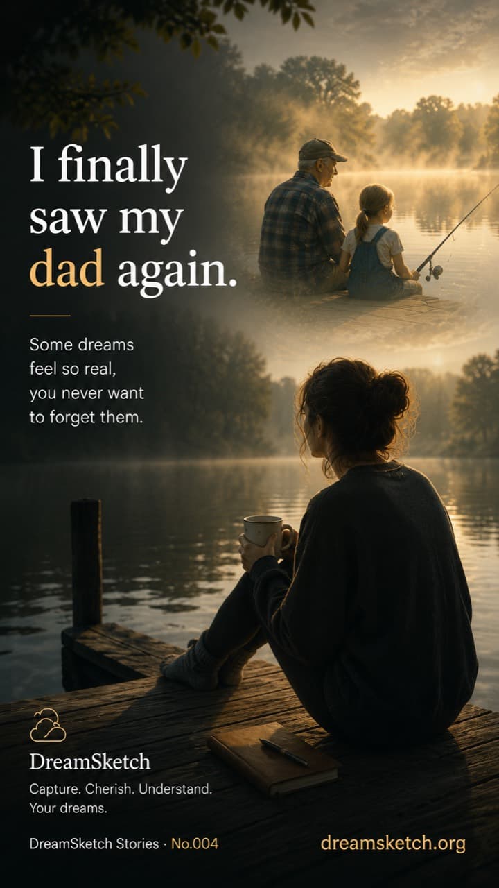 DreamSketch story about seeing a father again in a dream